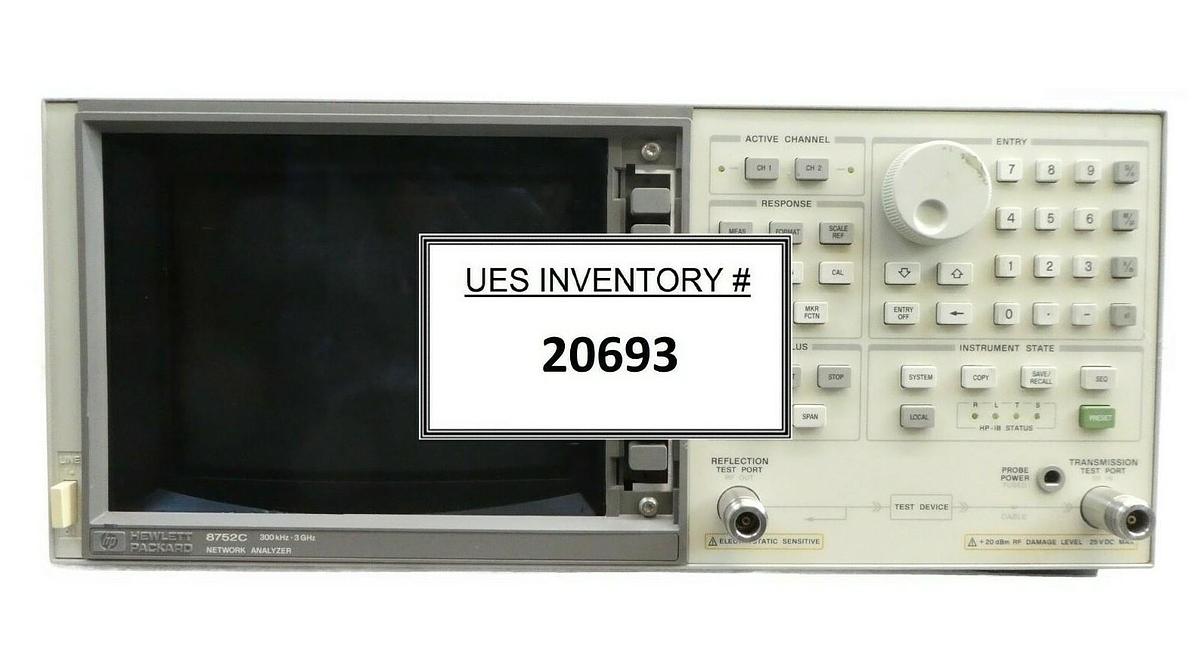 Used HP Hewlett-Packard 8752C RF Network Analyzer 300 kHz-1.3 GHz Tested Working