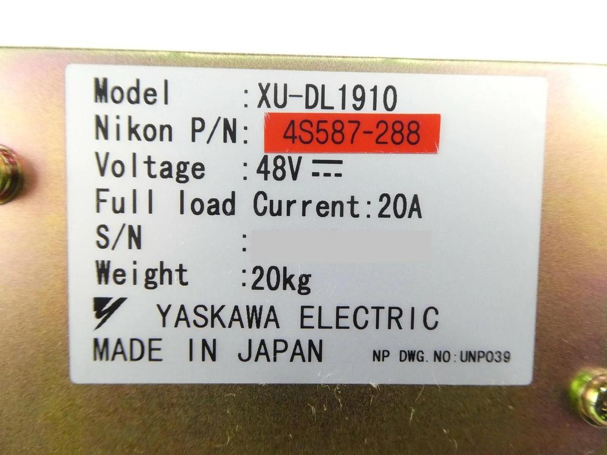 Used Yaskawa XU-DL1910 ARB Blinds Power Amplifier Nikon 4S587-288 4S013-374-1 Working