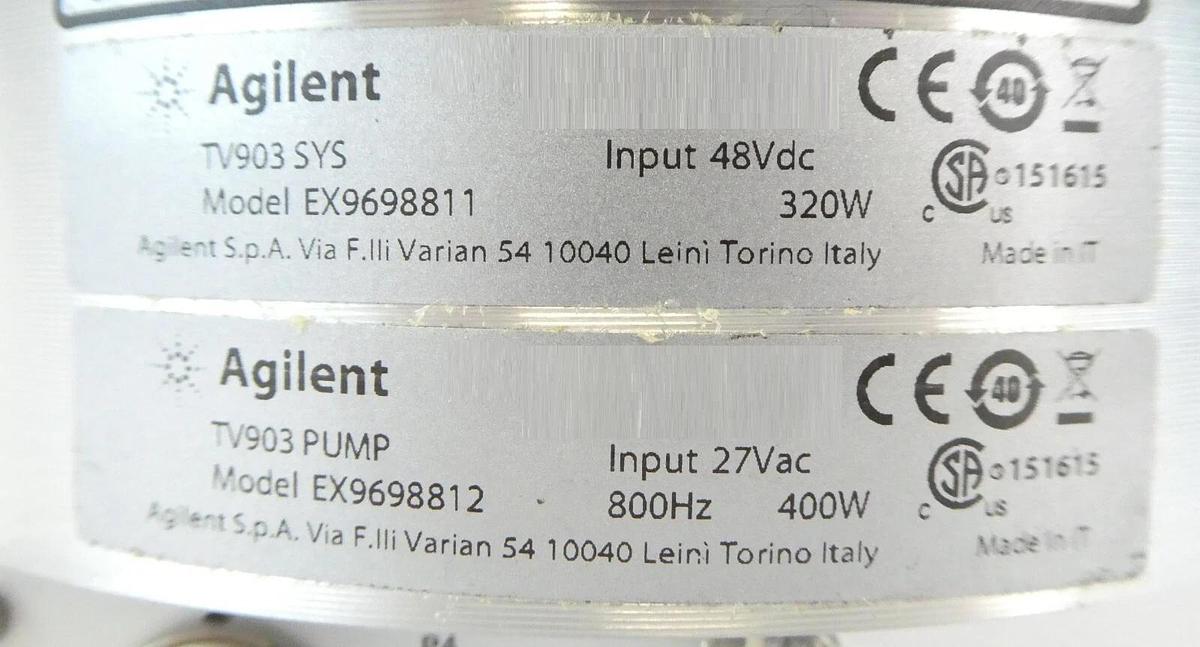 Used TV903 Agilent EX9698812 Turbomolecular Pump EX9698811 Turbo Scuff Tested Working