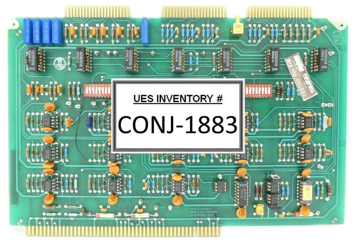 Used Varian Semiconductor VSEA E-H5997001 Beam Line Control PCB Card Rev. E Working