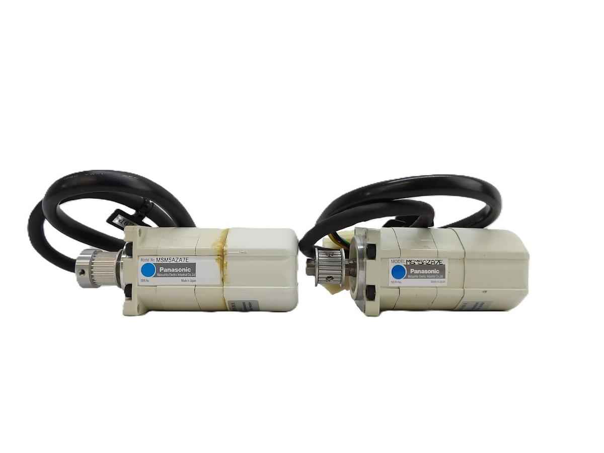 Used Panasonic MSM5AZA7E AC Servo Motor TEL 1380-104542-11 Lot of 2 Working Surplus
