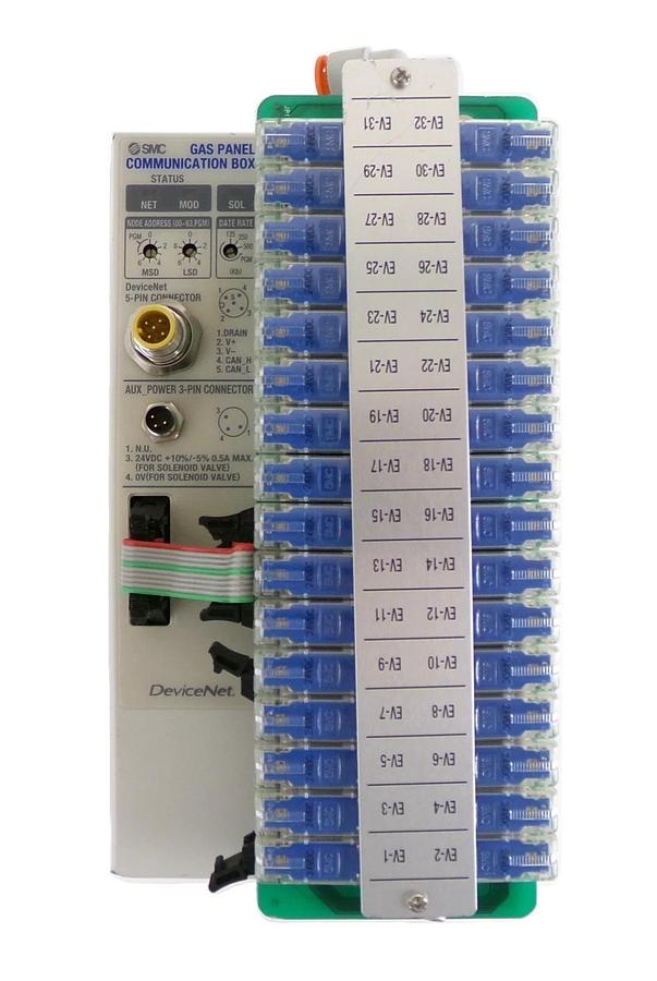 Used SMC IN587-07-A 16-Port Gas Panel Pneumatic Manifold Working Surplus