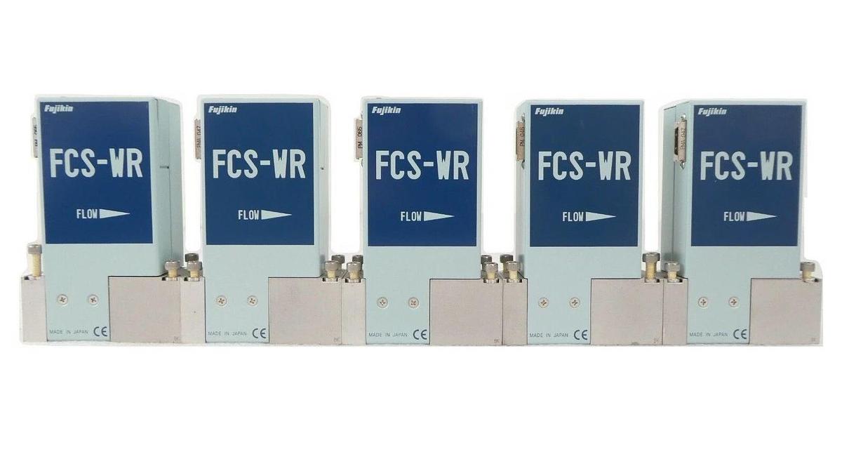 Used Fujikin FCS-WR Ar Flow Control System MFC Reseller Lot of 5 TEL Working Surplus