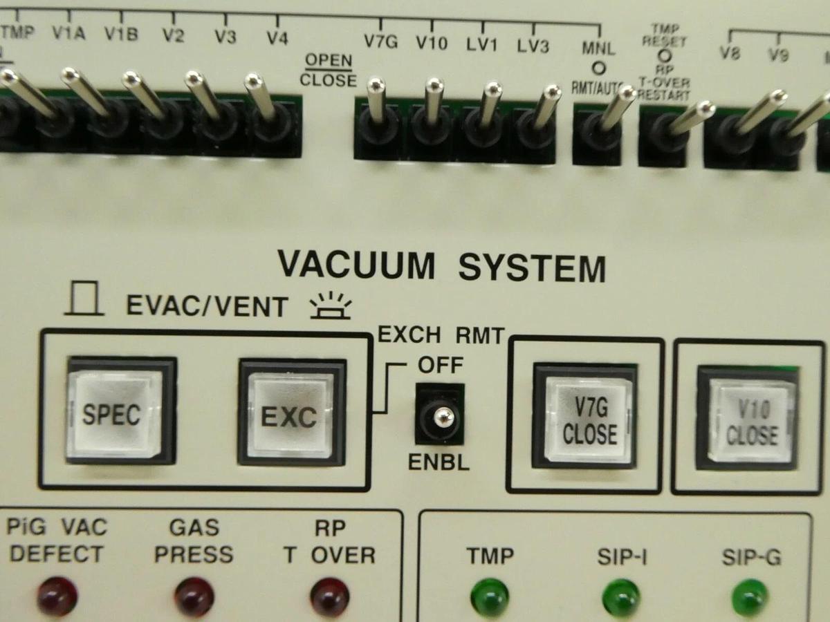 Used JEOL Vacuum System Control Panel BP102105 VAC PANEL PB JWS-7555S SEM Working