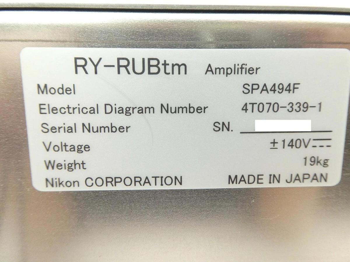 Used Nikon 4T070-339-1 RY-RUBtm Amplifier Module SPA494F 4S013-944 NSR Series Working