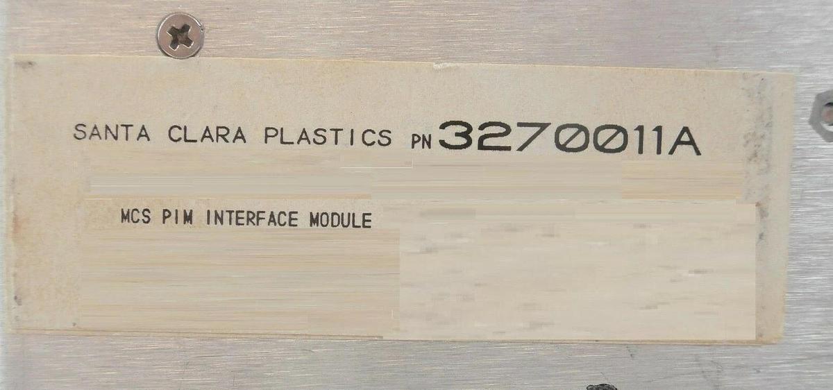 Used SCP Santa Clara Plastics 3270011A MCS PIM Interface Module Working Surplus