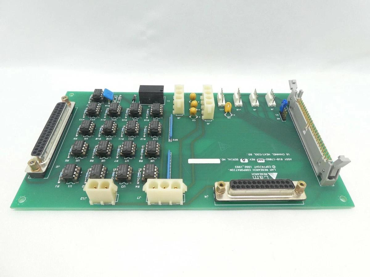 Used Lam Research 810-17082-001 16 Channel Heat/Cool Board PCB Rev. B Working Surplus