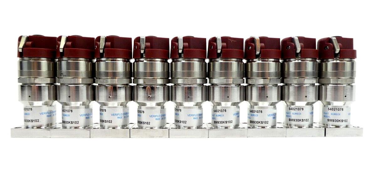 Used Parker Veriflo 54021076 Diaphragm Valve SM930KS102 Reseller Lot of 9 Working