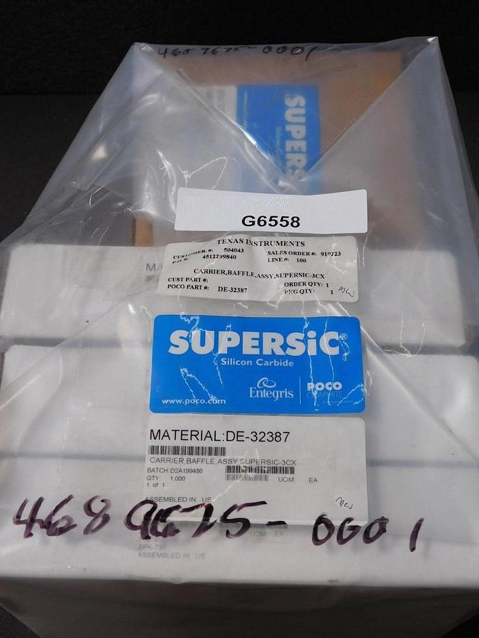 Entegris DE-32387 DE-32392 Carrier Baffle ASSY 3CX(x1) 3CX(x3) SUPERSiC New