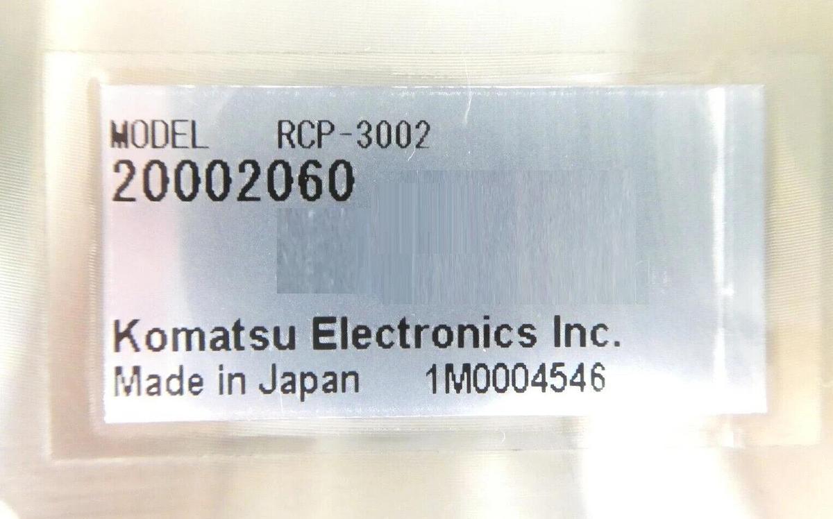 Used Komatsu 20002060 Cooling Plate RCP-3002 TEL 5087-400151-11 Lithius Working Spare