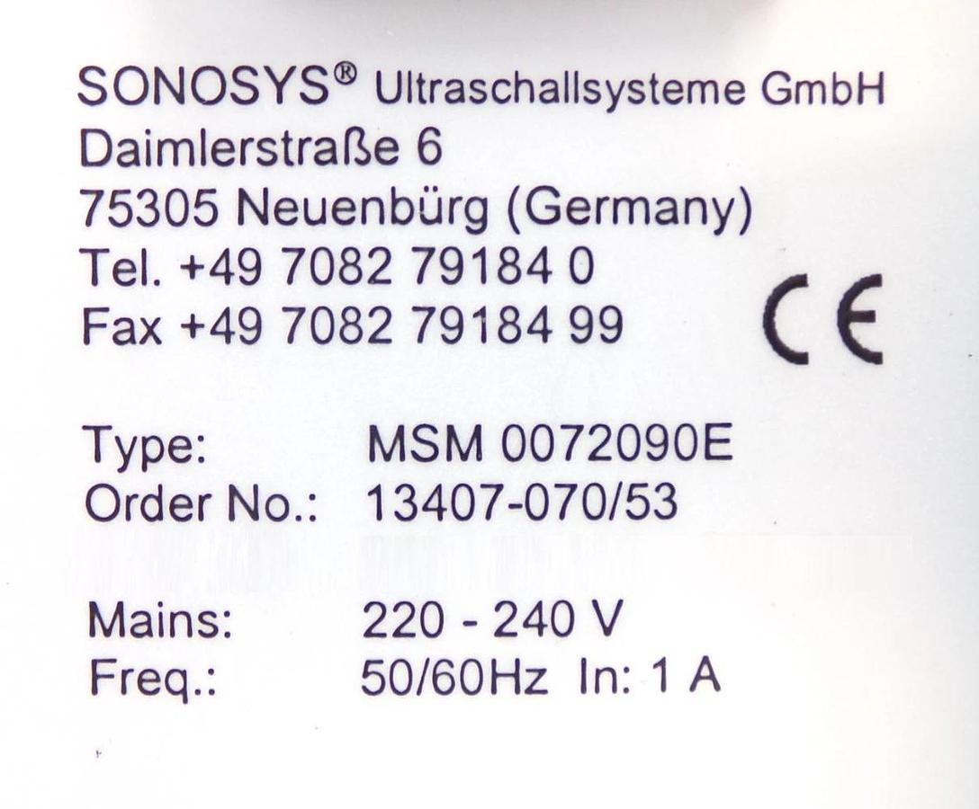 Used SONOSYS MSM 0072090E Ultrasonic Switching Systems Megasonic Atomzer Working