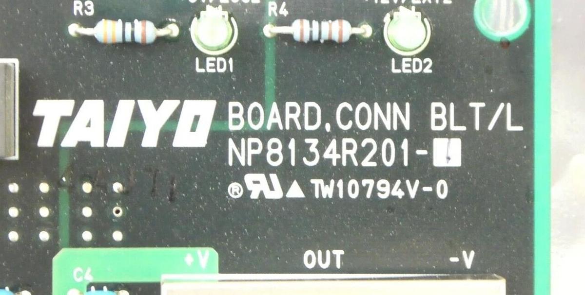Used Taiyo NP8134R201-1 Connector BLT/L Board PCB TEL Tokyo Electron Working Surplus