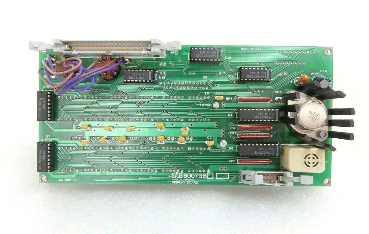 Used SVG Silicon Valley Group RT-8828/8836 HPO Developer Interface Panel 80073B Spare