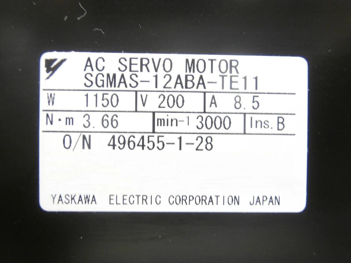 Used Yaskawa SGMAS-12ABA-TE11 AC Servo Motor with Nabtesco Gearhead GH7-11 Working