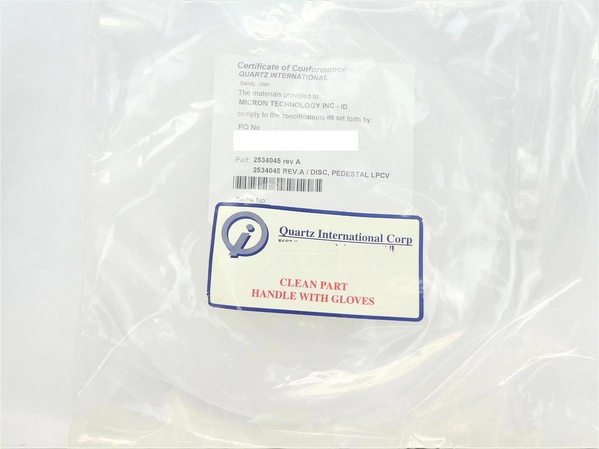 Used Quartz International Corp 2534045 LPCV Pedestal Disc New Surplus