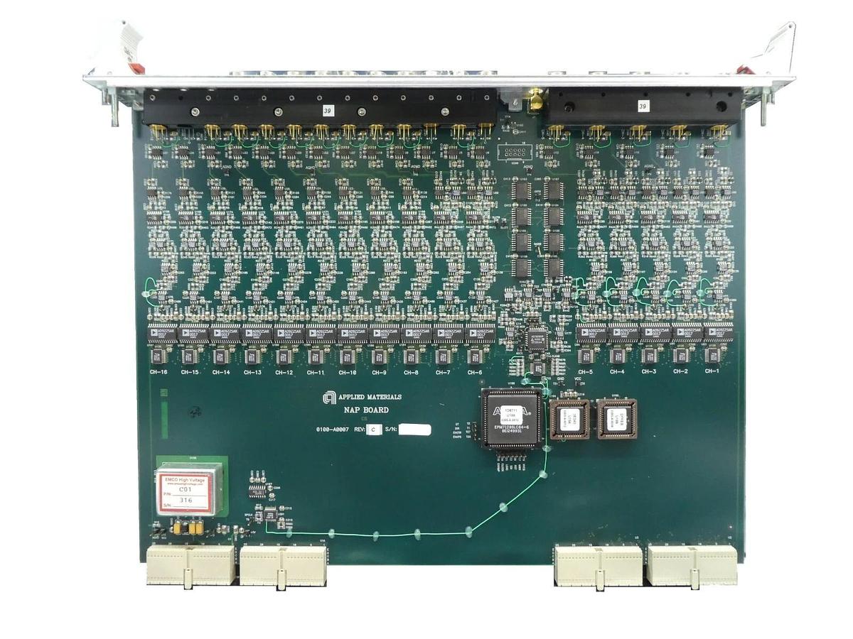 Used AMAT Applied Materials 0100-A0007 PCB Card NAP BOARD VME Working Surplus