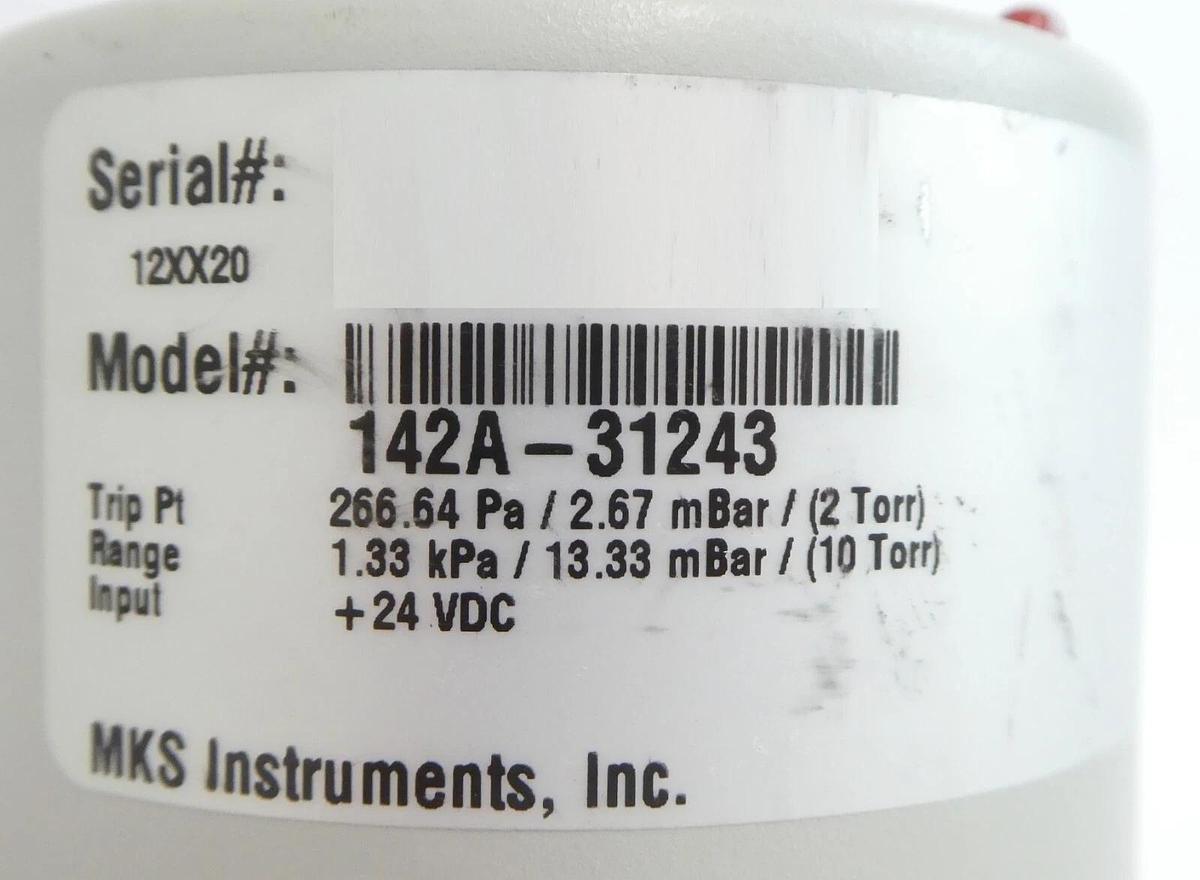 Used MKS Instruments 142A-3124 Vacuum Switch Type 142 Reseller Lot of 6 Working
