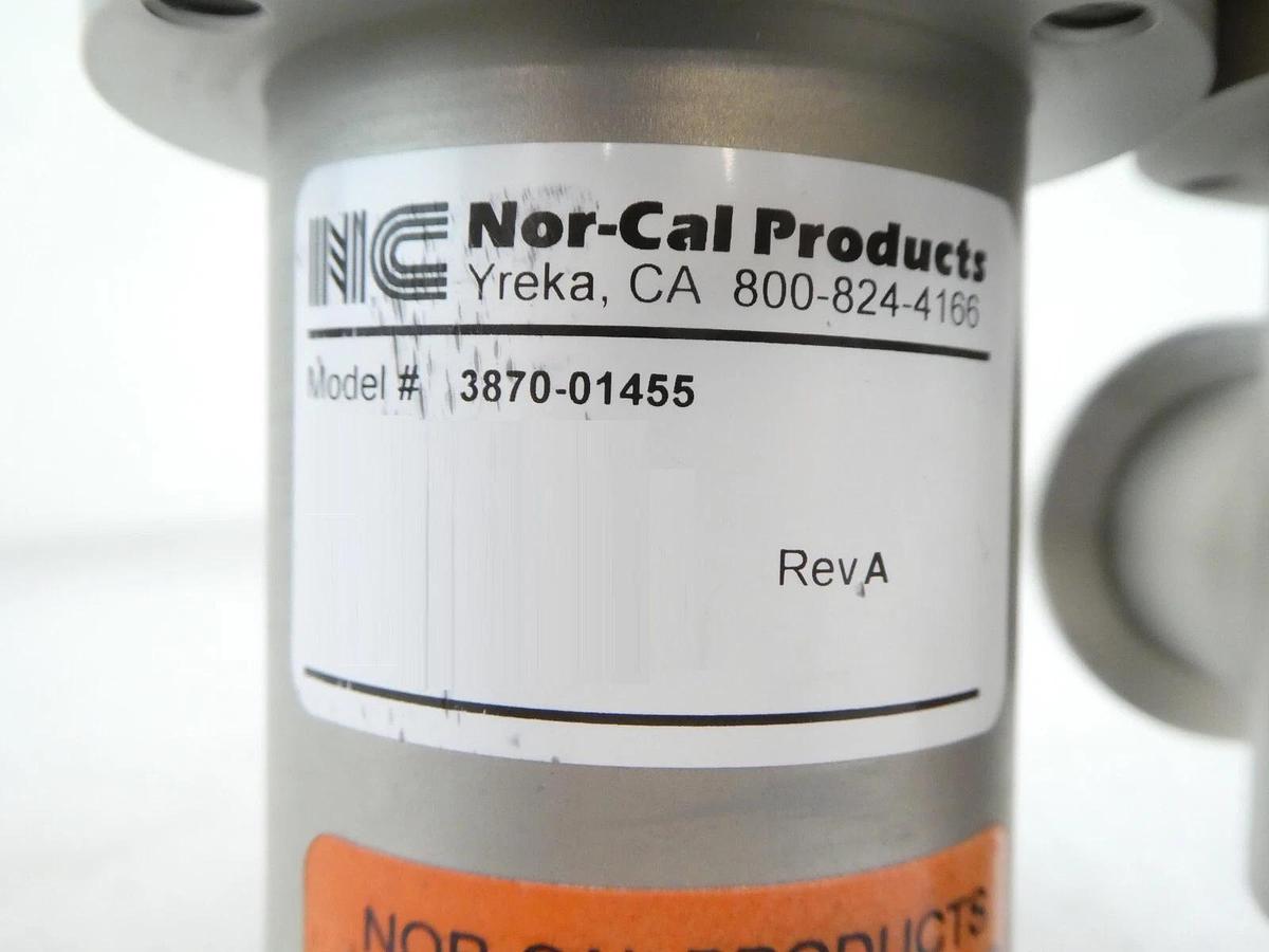 Used Nor-Cal Products 3870-01455 Pneumatic Angle Valve Reseller Lot of 2 AMAT Working