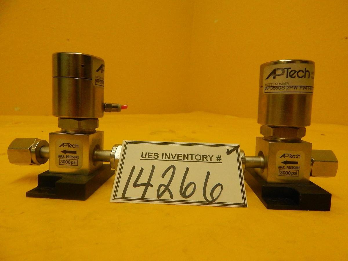 Used APTech AP3550S 2PW FV4 FV4 Springless Diaphragm Valve Lot of 2 Used Working