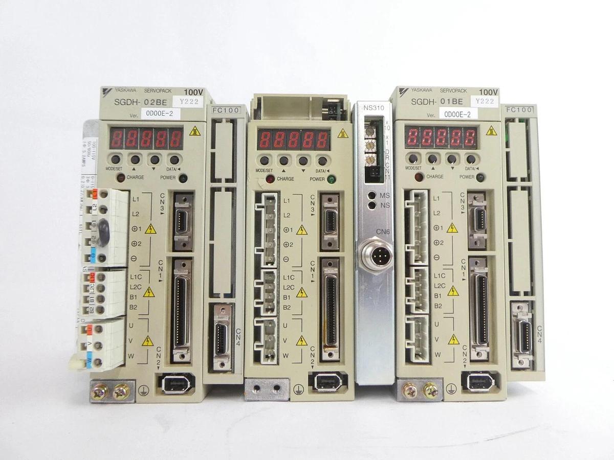 Used Yaskawa Electric SGDH-01BEY222 SGDH-01AE Servo Driver SERVOPACK Lot of 7 Working