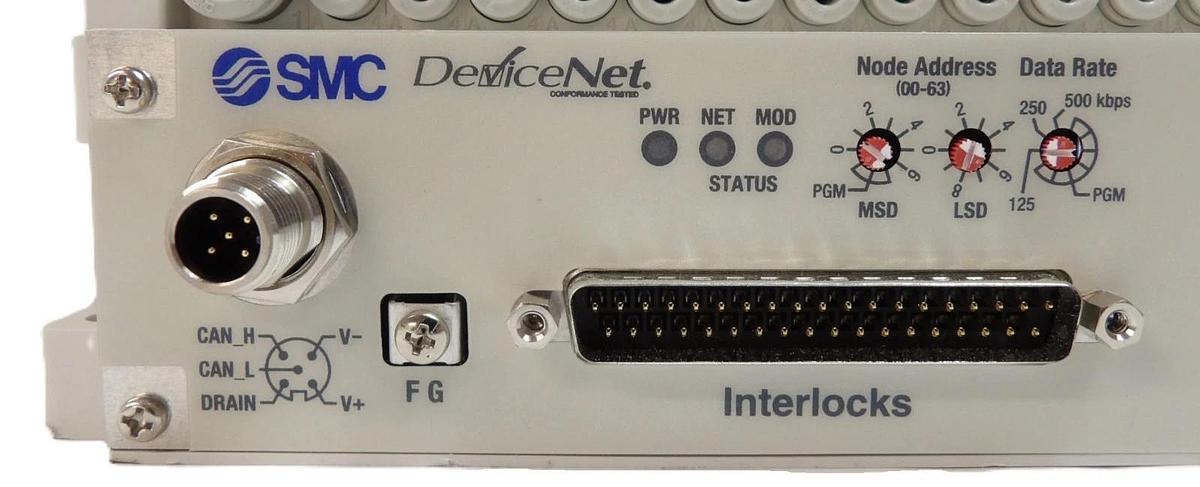 SMC VV5Q11-16-X1620 16-Port Pneumatic Manifold with EX420-SDN2 New Surplus