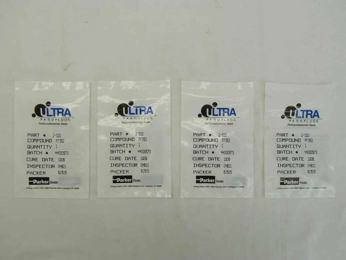 Parker Seals 2-320 O-Ring Ultra Parofluor Seal FF352 Reseller Lot of 4 New