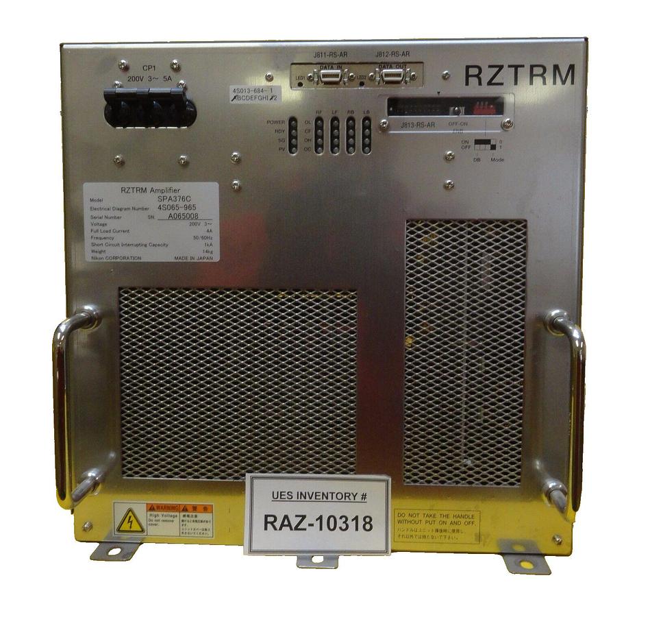 Used Nikon Precision 4S065-965 RZTRM Amplifier Module SPA376C 4S013-684-1 Working