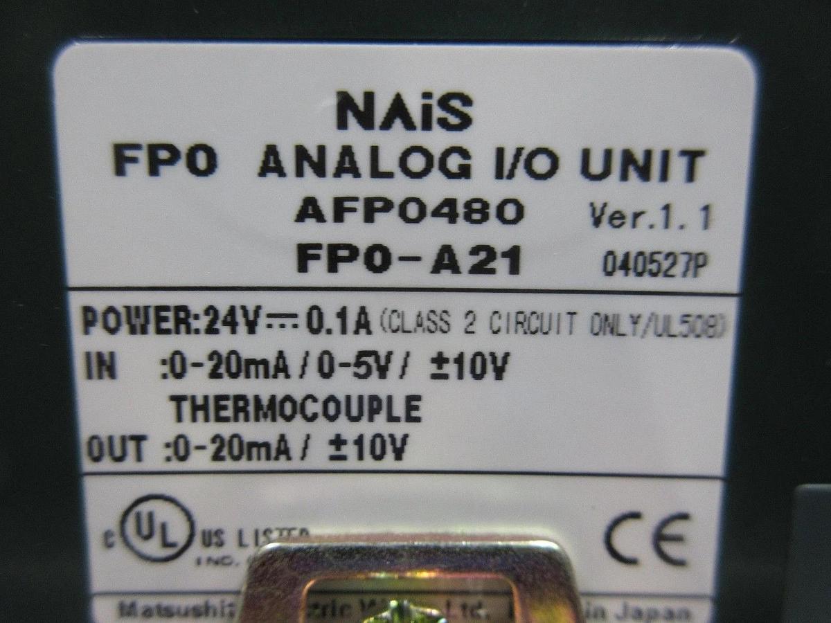 Used Matsushita Nais AFP0480 PLC FP0-C16T Vexta DFC1507 Cosel R10A-5 Used Working