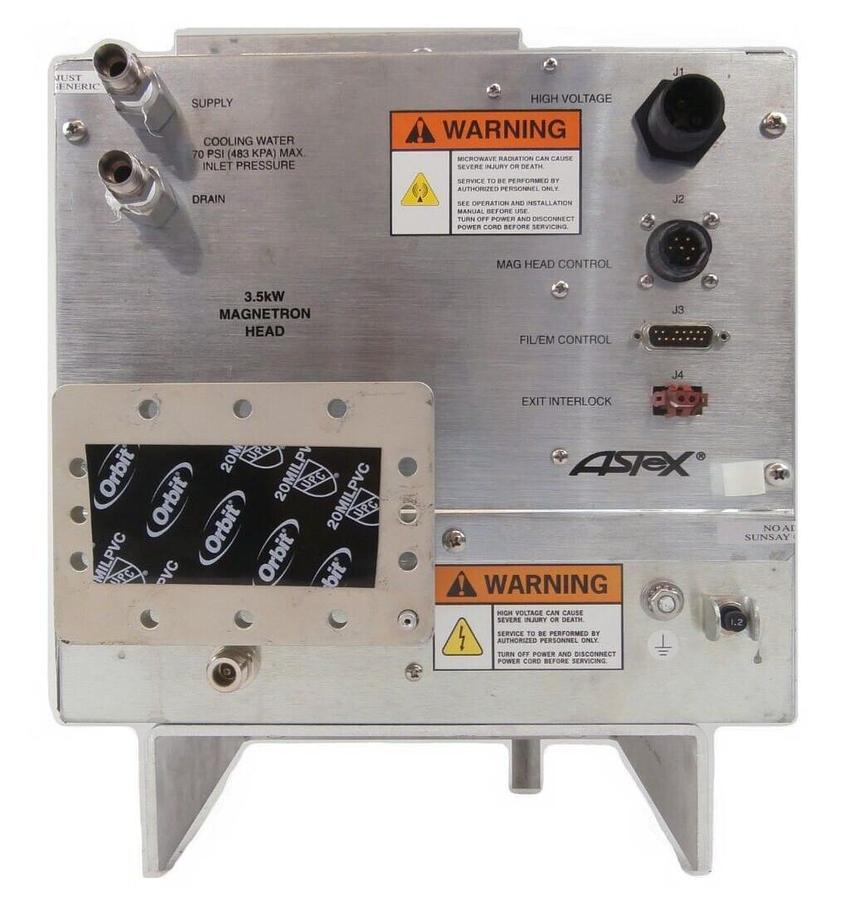 Used ASTeX FI20638 3.5 kW Magnetron Head Assembly D13449 AG9131A Working Surplus