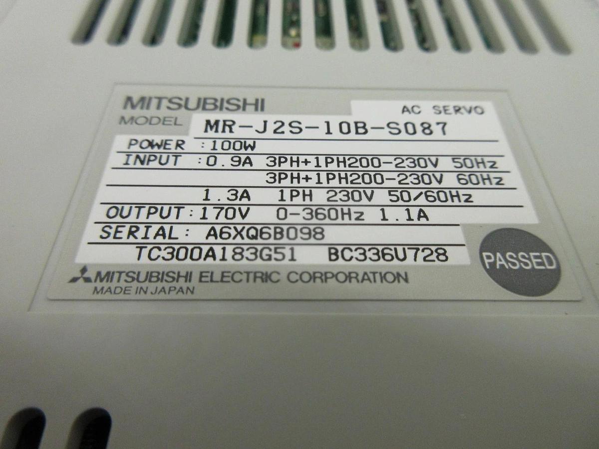 Used Mitsubishi MR-J2S-10B-S087 AC Servo Driver PLC MELSERVO Used Working