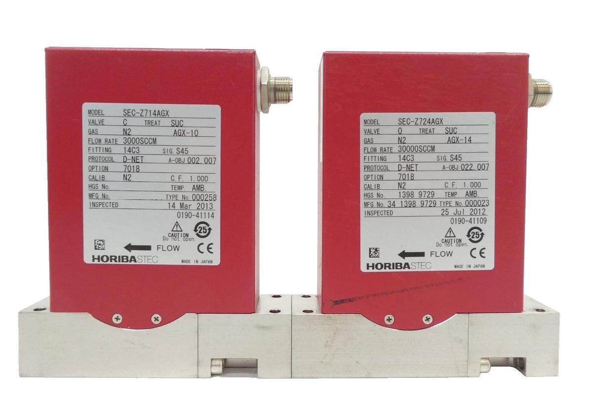 Used Horiba STEC Z700 Mass Flow Controller MFC SEC-Z724AGX SEC-Z714AGX Lot of 8 Spare