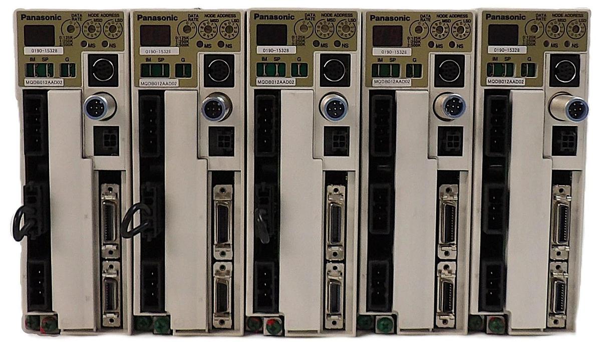 Used Panasonic MQDB012AAD02 AC Servo Driver AMAT 0190-15328 Lot of 5 Spare Surplus
