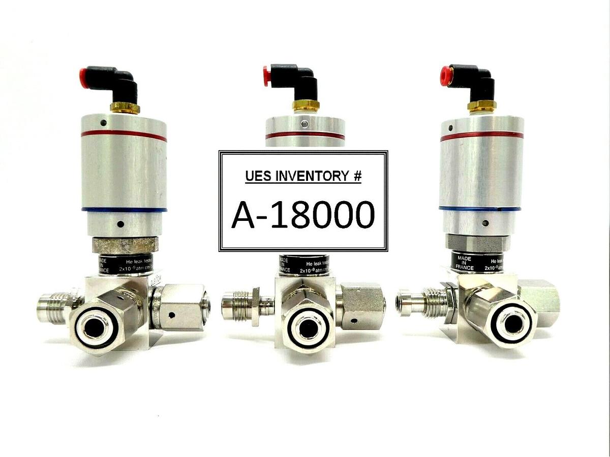Used Qualiflow 2x10-9atm.cm3/Sec 3-Way Pneumatic Valve F HF Series Lot of 3 Working