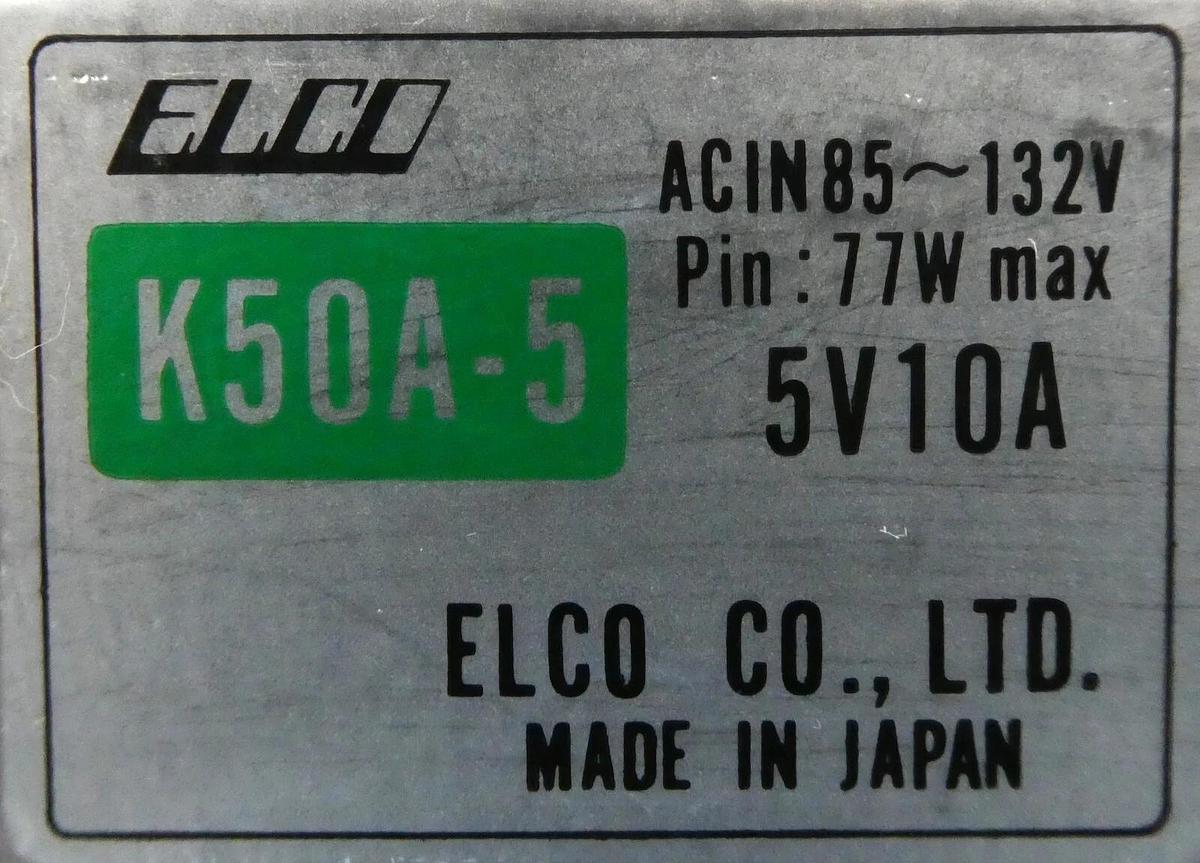 Used Elco K50A-5 AC/DC 77w Power Supply Assembly Working Surplus