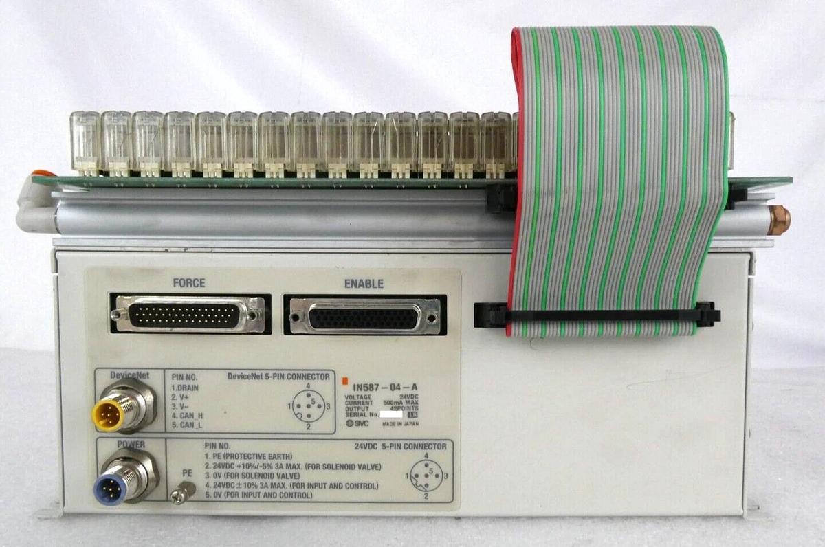 Used SMC IN587-04-A 42-Port Gas Panel VV100-49-X8 Communication Box Lot of 4 Working