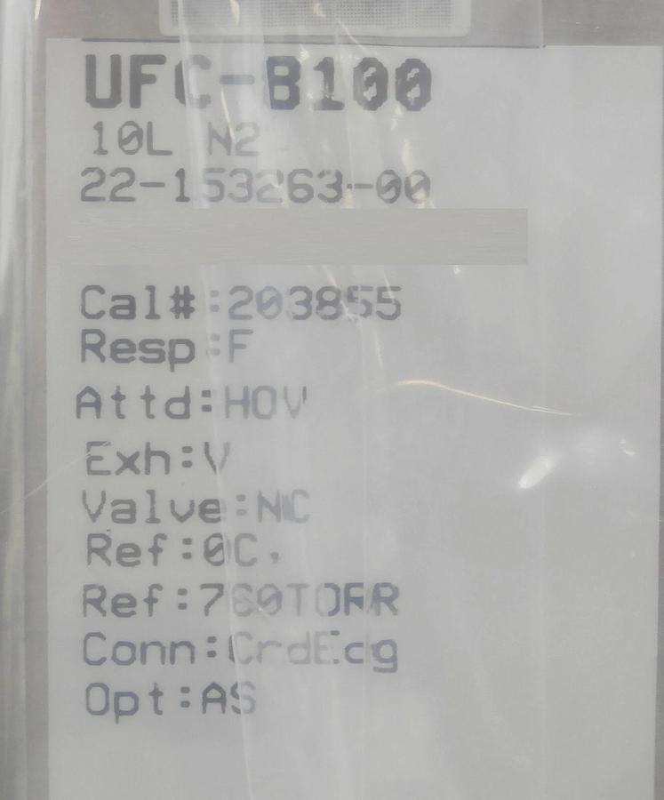 UNIT Instruments UFC-8100 Mass Flow Controller MFC Novellus 22-153263-00 New