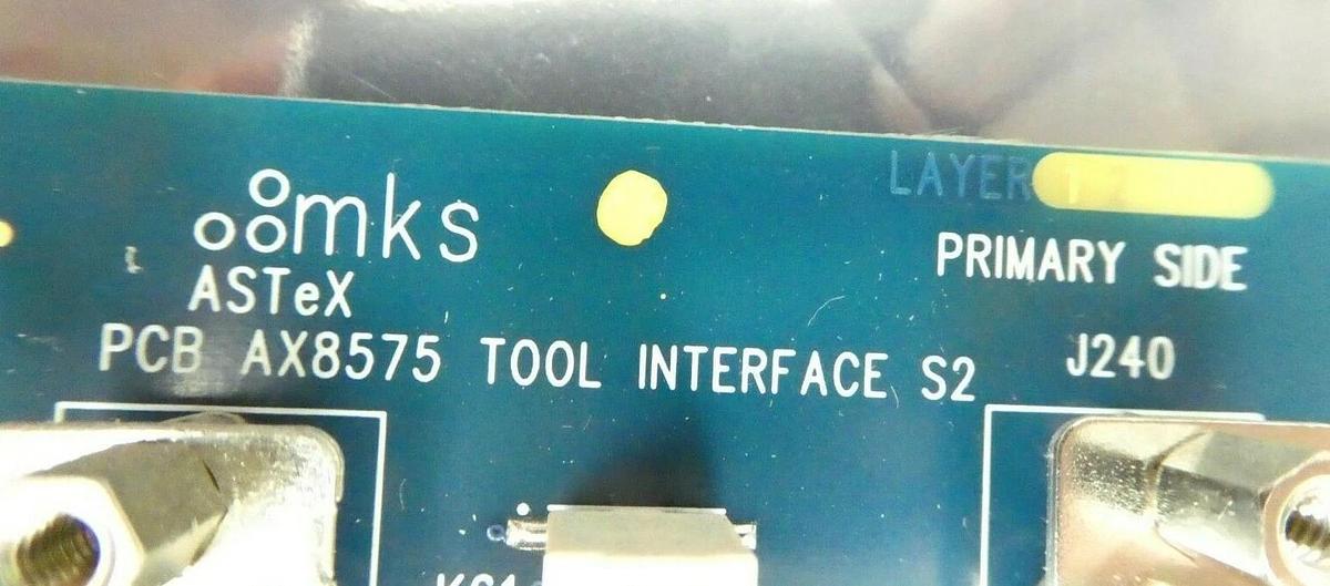 Used MKS Instruments AX8575 Tool Interface S2 Board PCB ASTeX PC89215 Working Surplus