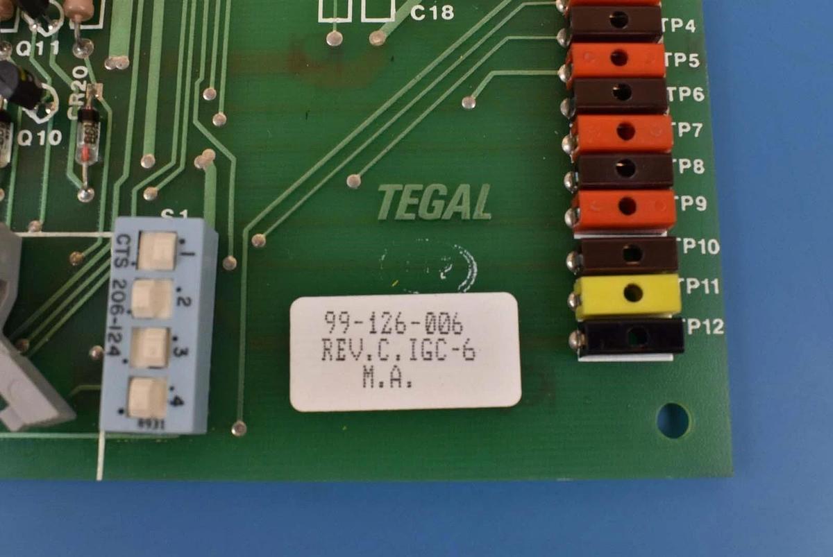 Used Tegal 99-126-006 PCB IGC-6 Gas Interface