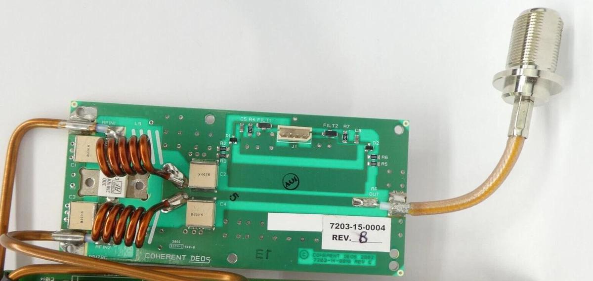 Used Coherent DEOS RF Distribution PCB Assembly C1063522 7223-15-0004 7203-15-0004
