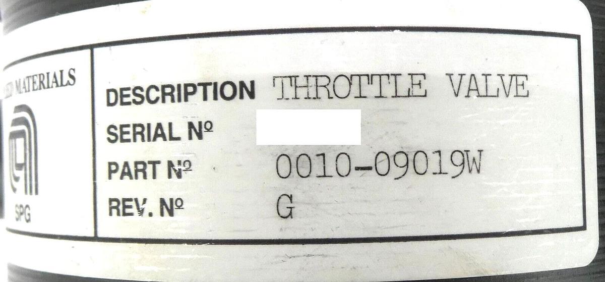 Used AMAT Applied Materials 0010-09019W 5000 Etch Throttle Valve P5000 Working Spare