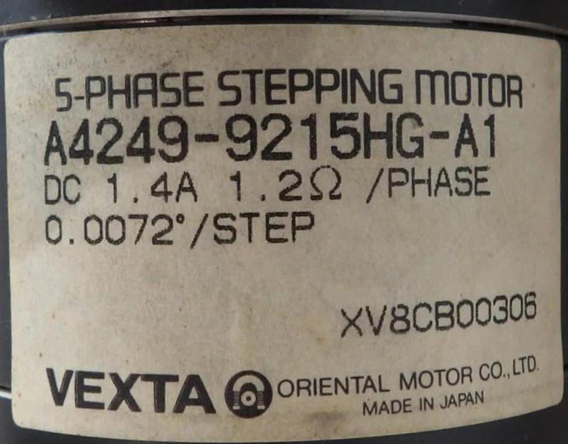 Used Oriental Motor A4249-9215HG-A1 5-Phase Stepping Motor VEXTA Robot Drive Working
