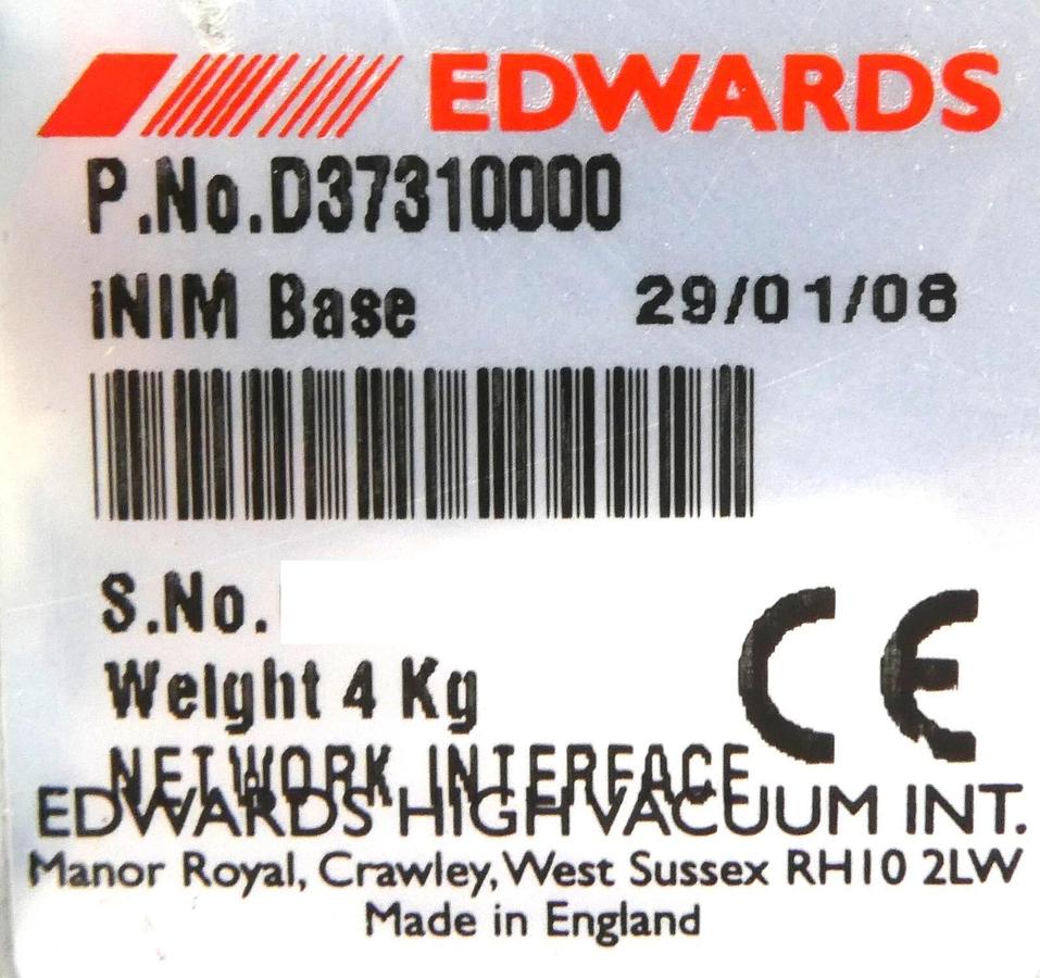 Used Edwards U20000924 iNIM Network Interface D37310000 Working Surplus