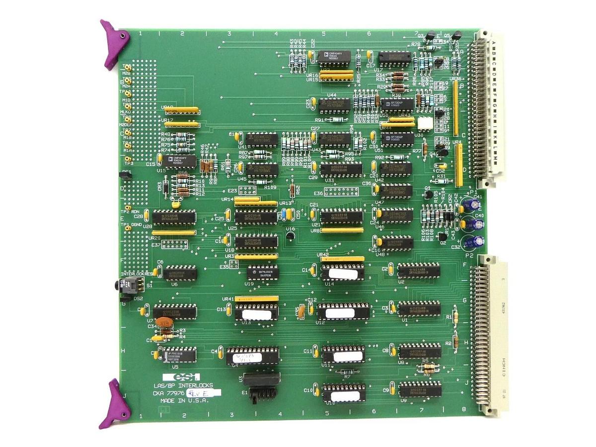 Used ESI Electro Scientific Industries CKA 77976 LAS/BP Interlocks PCB Card Working