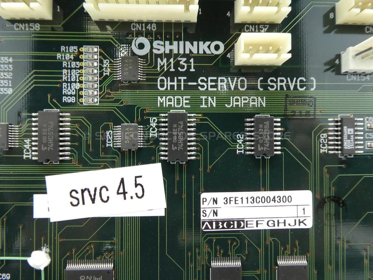 Used Shinko Electric 3FE113C004300 PCB OHT-SERVO (SRVC) M131 SRVC 4.5 Ver. 2,7 Spare