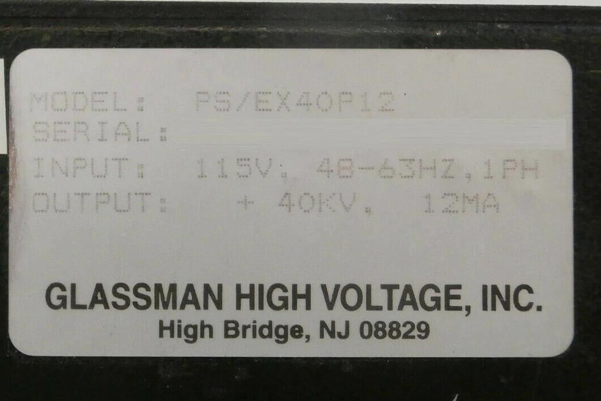 Refurbished Glassman PS/EX40P12 Power Supply Varian VSEA 109559003 Manufacturer Refurbished