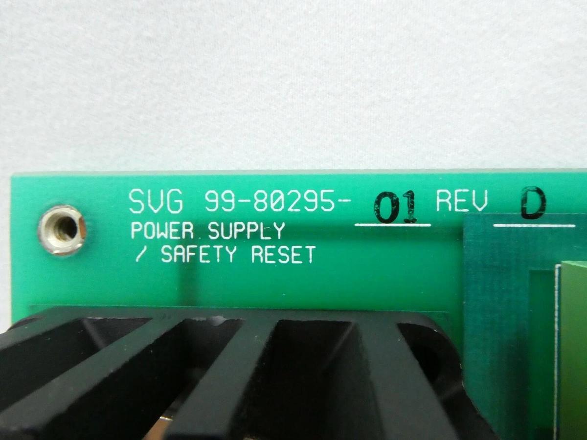 Used SVG Silicon Valley Group 99-80295-01 Power Supply Safety Reset PCB Rev. D Spare
