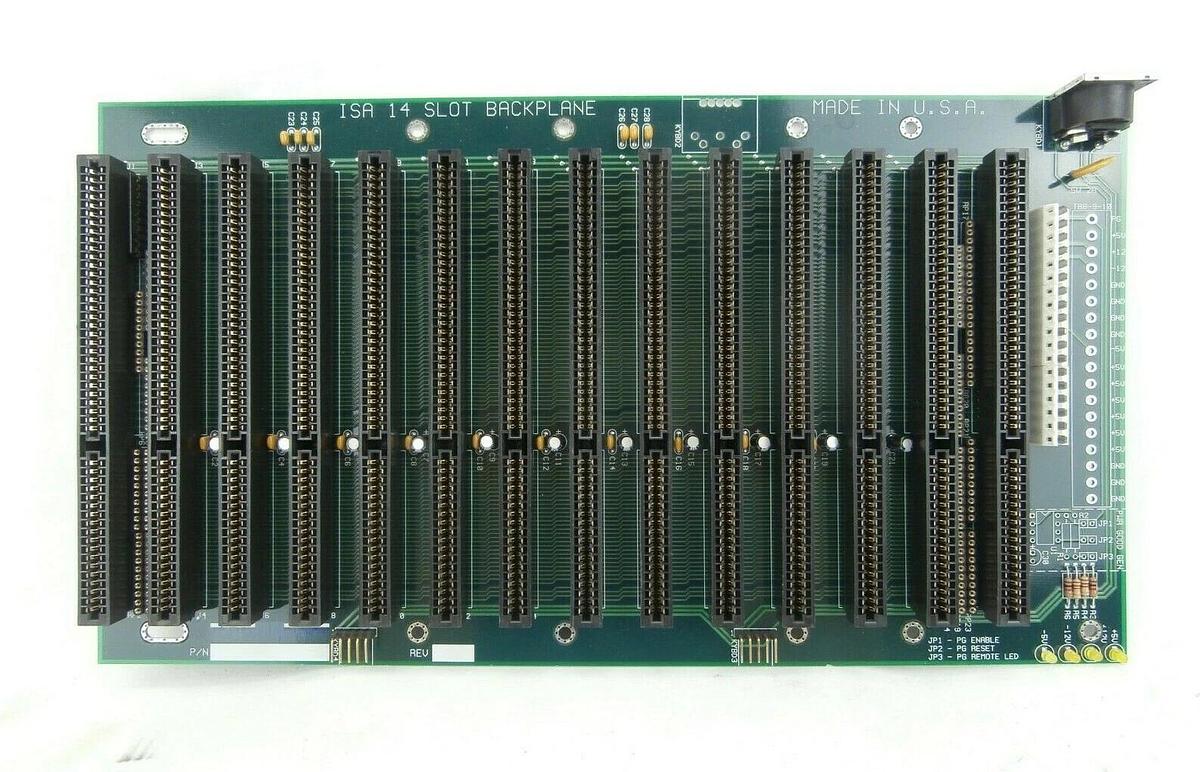 Used Plasma-Therm 9011 ISA 14 Slot Backplane Board PCB 11911411 Clusterlock Spare