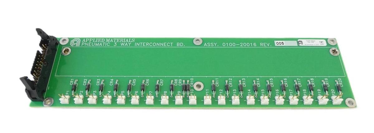Used AMAT Applied Materials 0100-20016 Pneumatic 3 Way Interconnect PCB Lot of 4