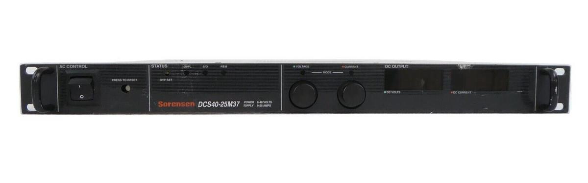 Used Sorensen DCS40-25M37 Rack Mount DC Power Supply AMAT Working Surplus
