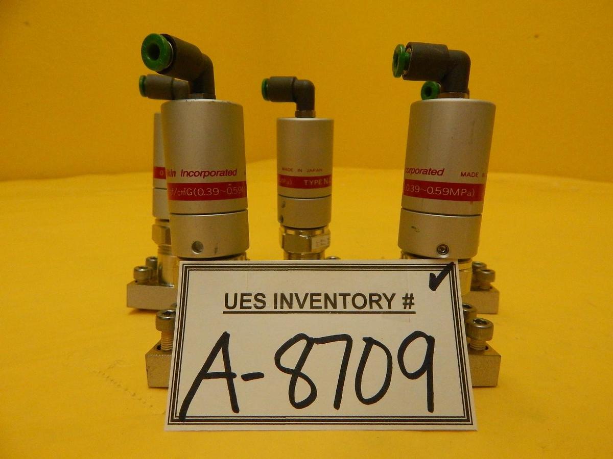 Used Fujikin 053801 Pneumatic Valve Normally Closed 316L-P Lot of 5 Used Working